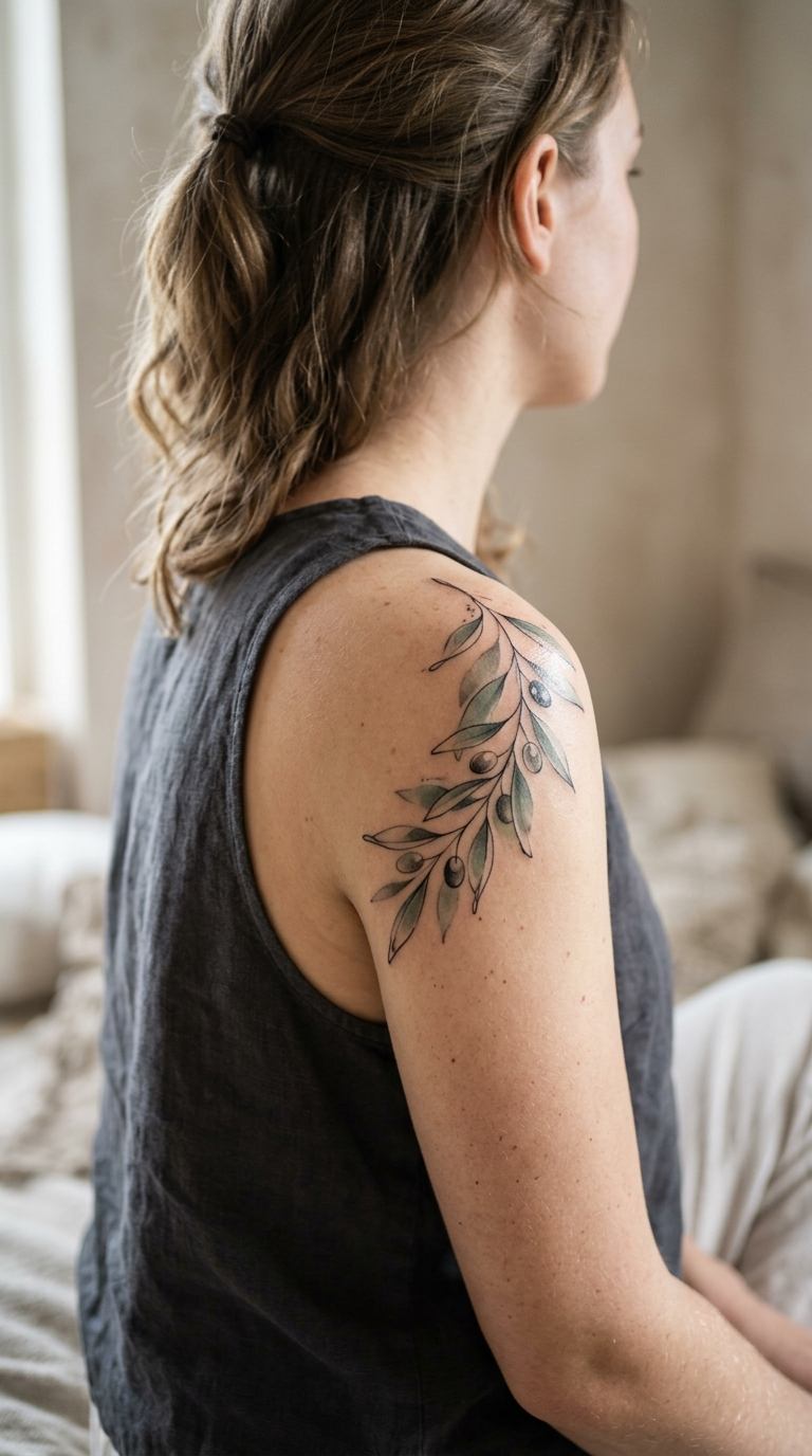 Minimal Sternum Heart tattoo idea for women