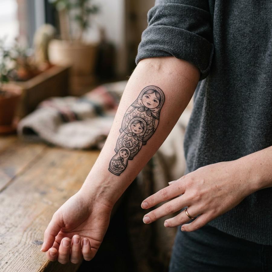 Nesting Dolls tattoo idea for women