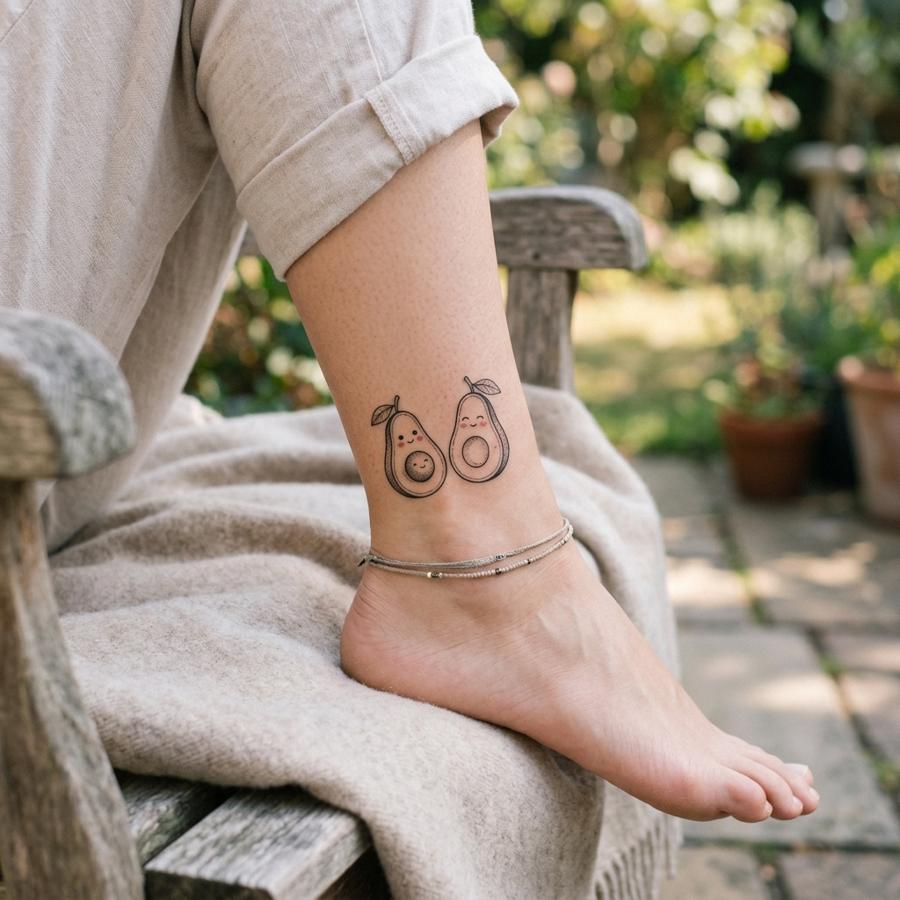 Avocado Halves tattoo idea for women
