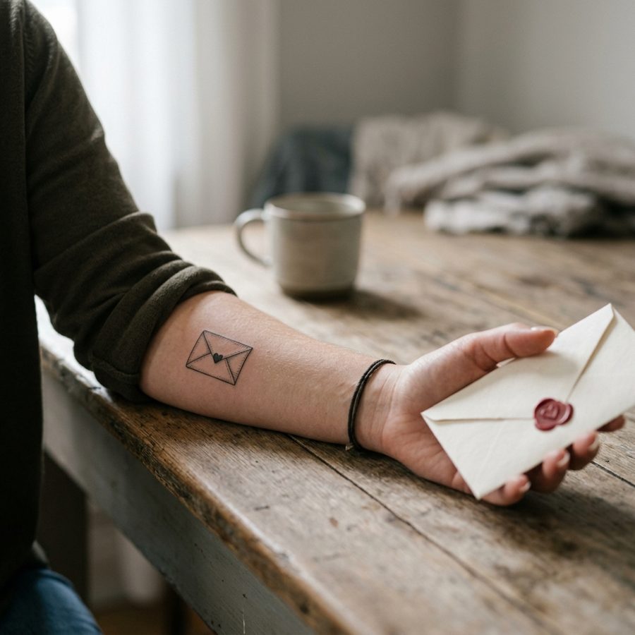 Sealed Letter tattoo idea for women