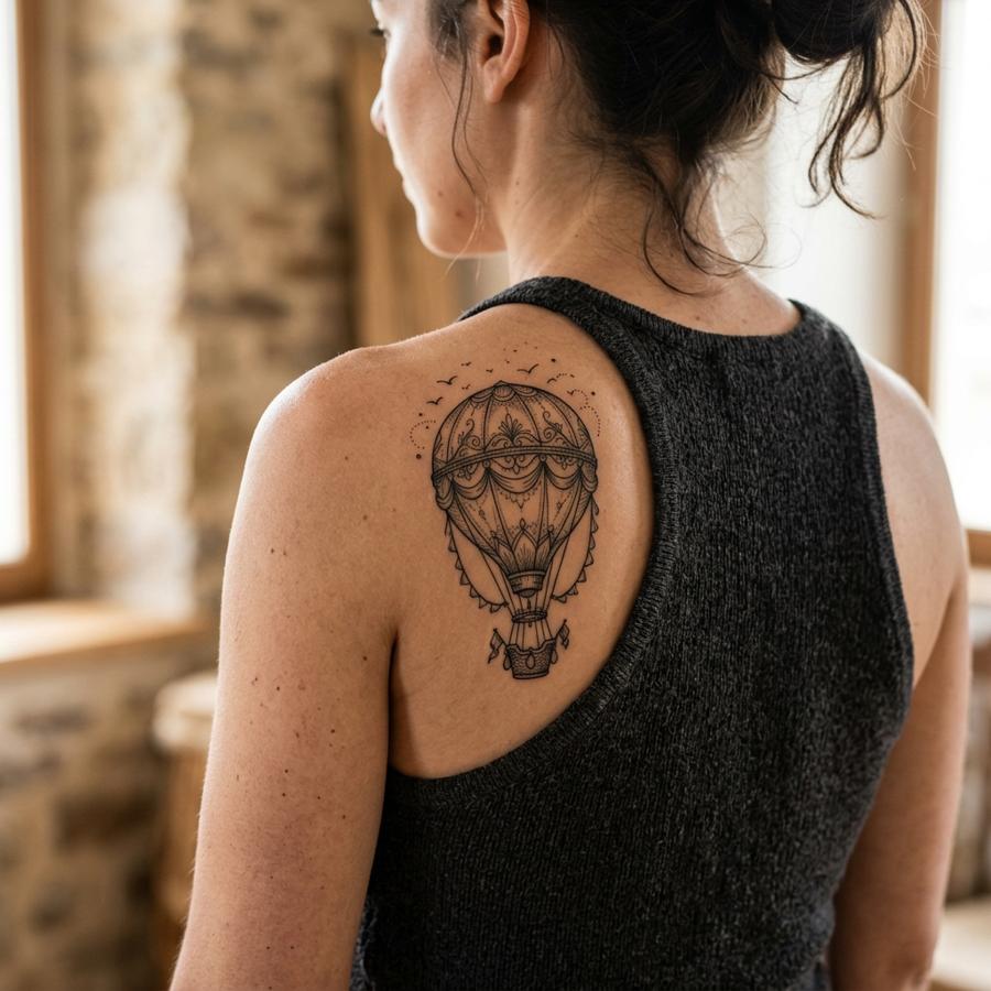 Double Balloon tattoo idea for women