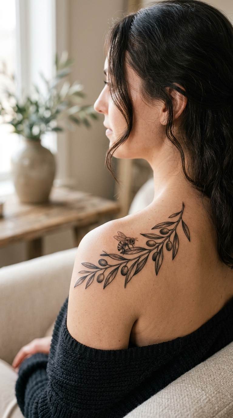 Victory Laurel tattoo idea for women