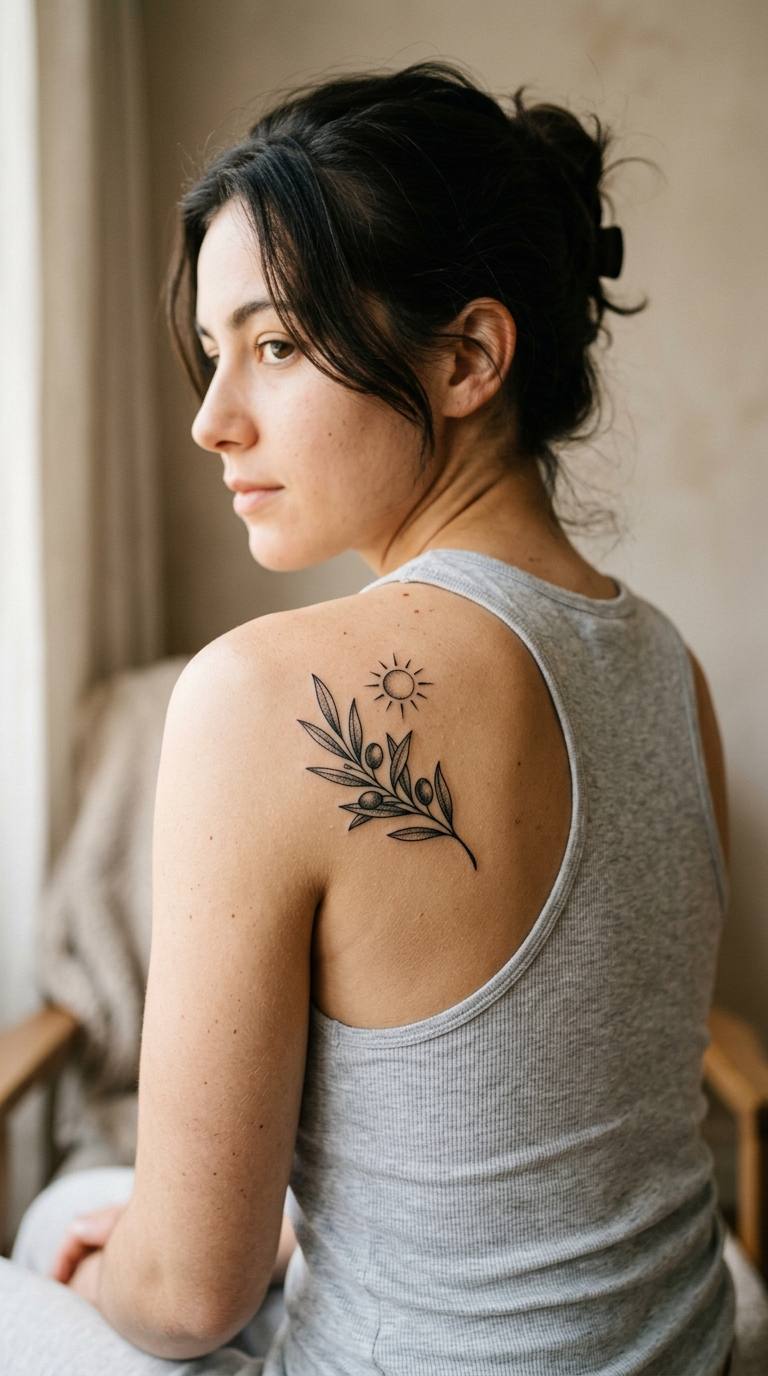 Branch of Remembrance tattoo idea for women