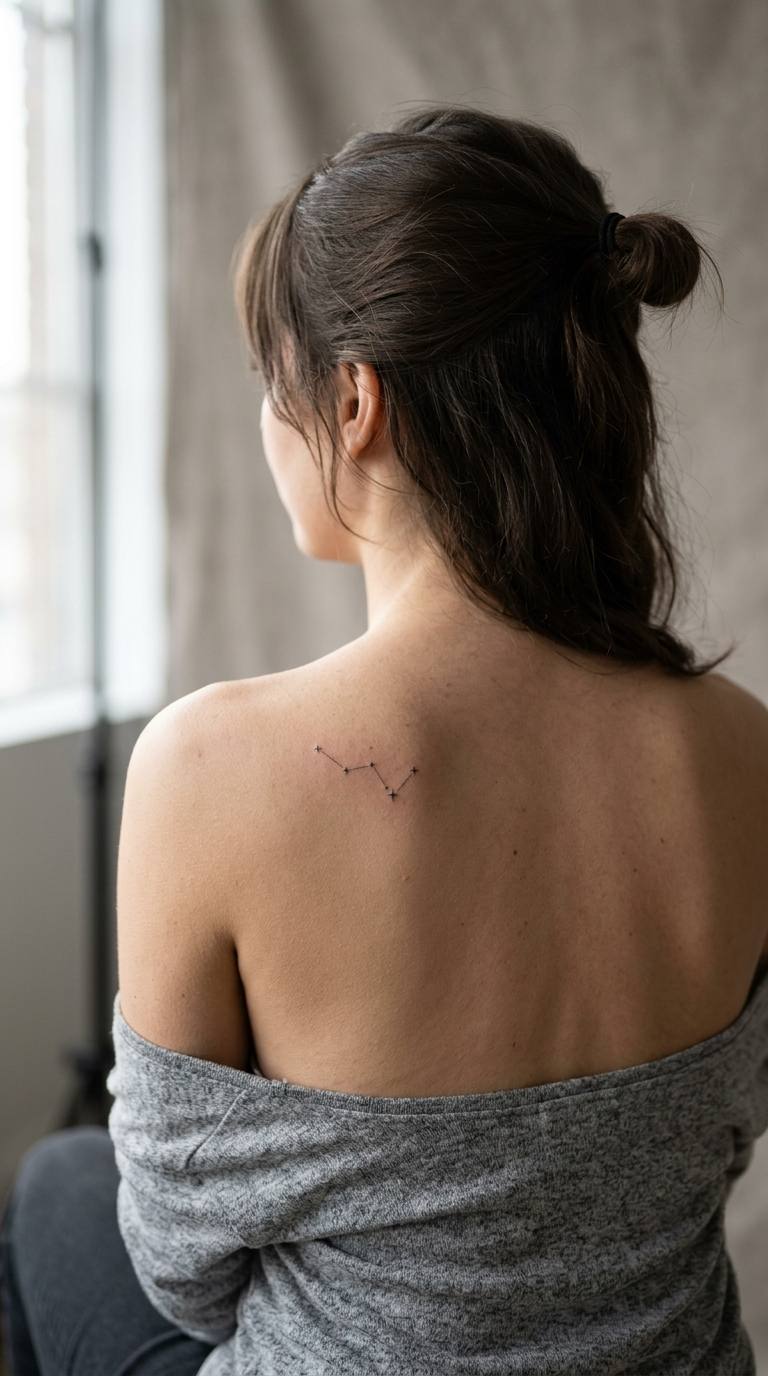 Mini Constellation tattoo idea for women
