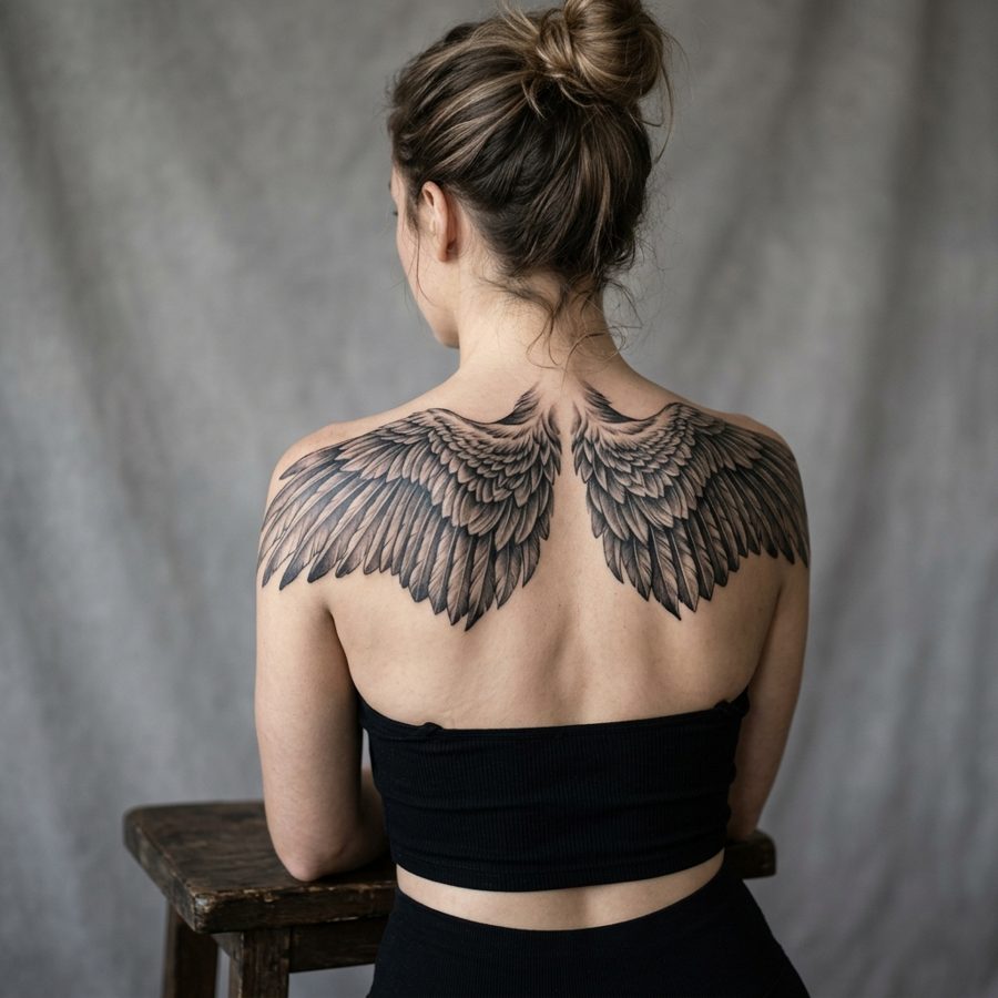 Valkyrie Wings tattoo idea for women