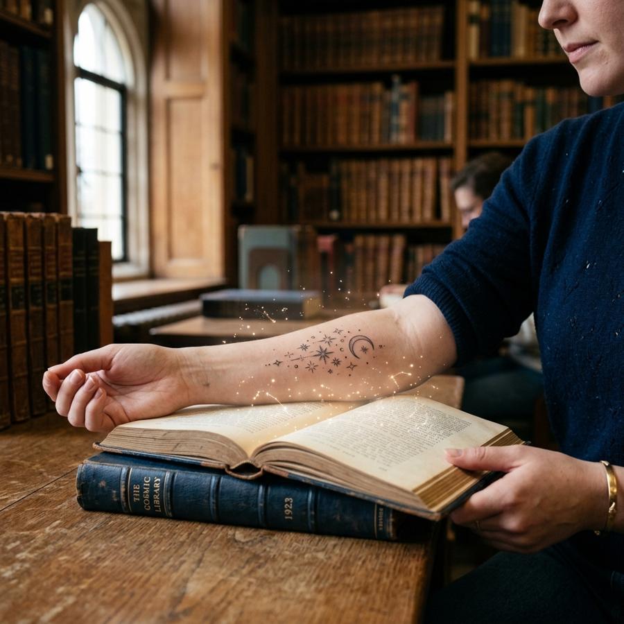The Library Book tattoo idea for women