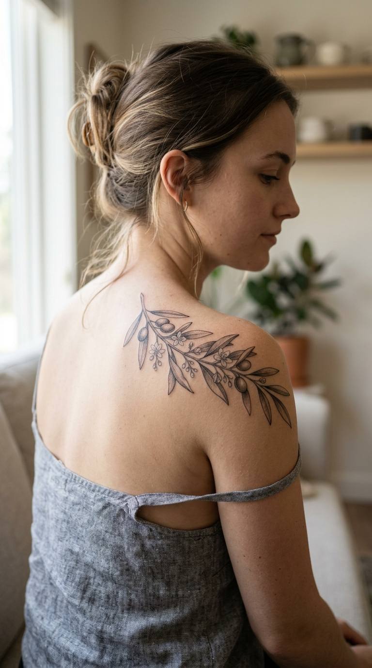 Delicate Wrist Sprig tattoo idea for women