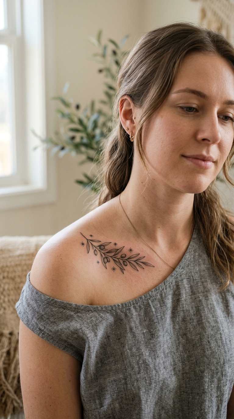Branch with Starlight tattoo idea for women
