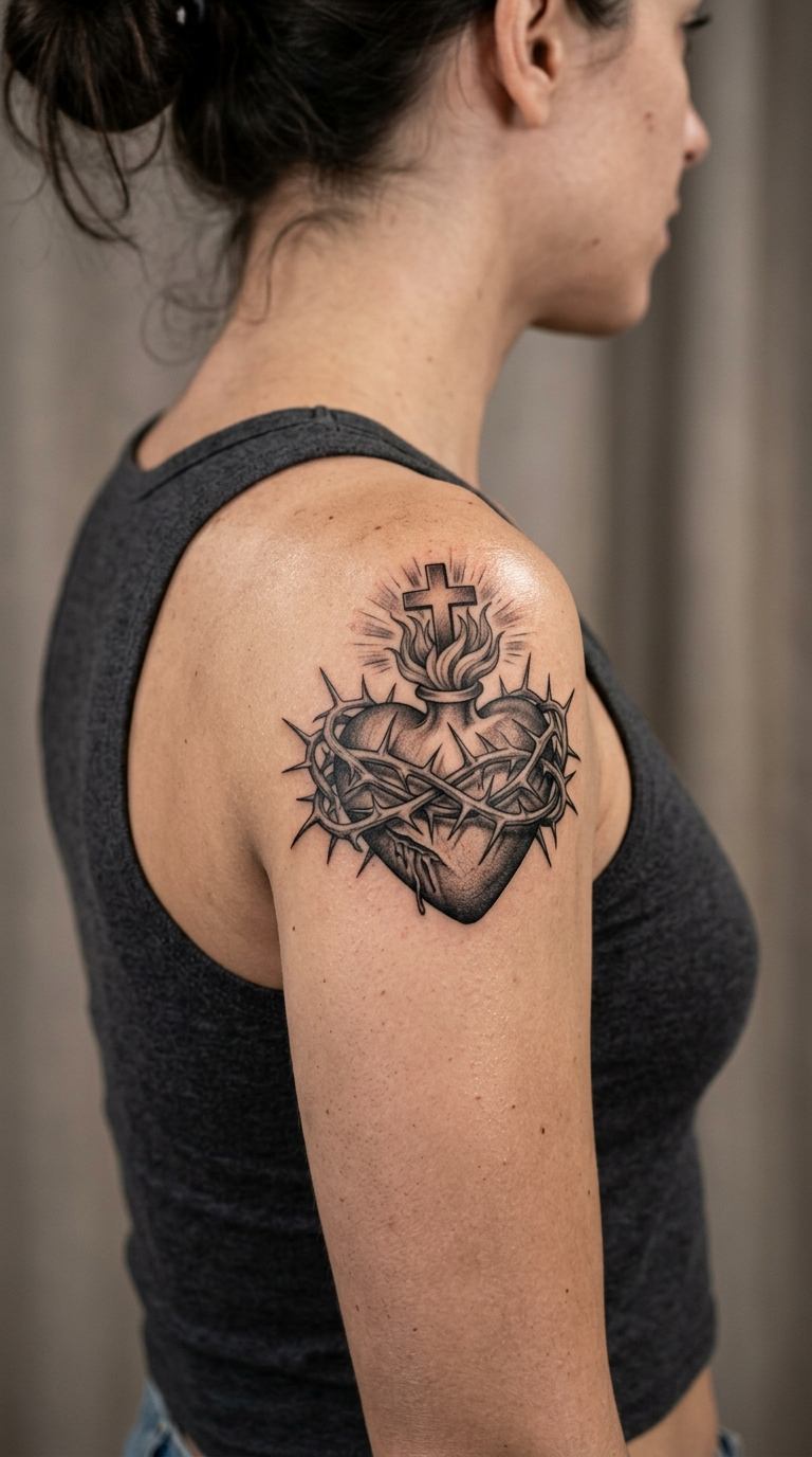 Crown of Thorns Detail tattoo idea for women