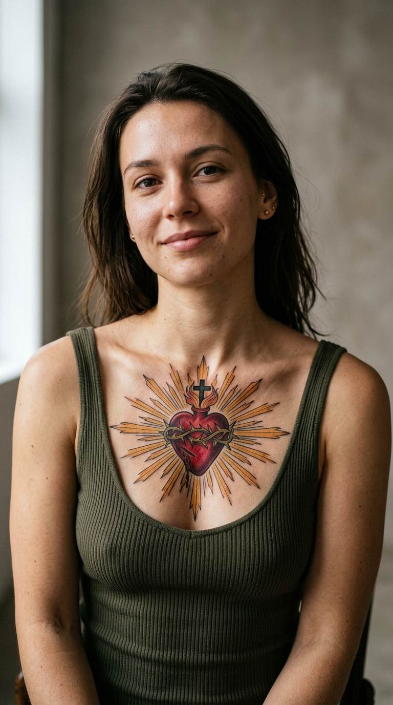 Radiant Rays tattoo idea for women