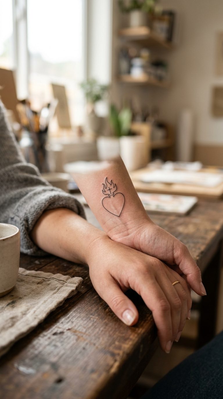 25 Sacred Heart Tattoo Stencil Ideas for Your Next Ink
