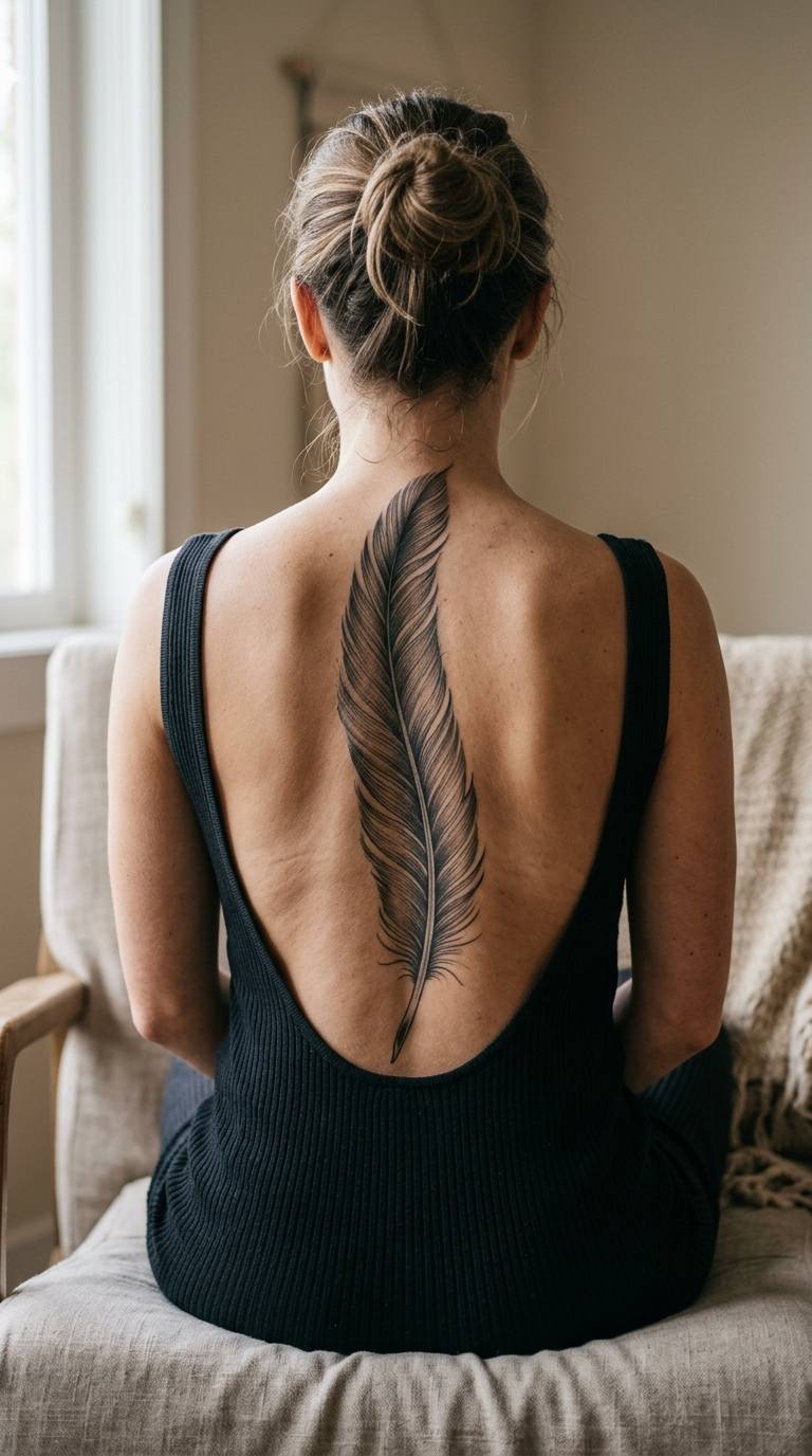 Geometric Arrow tattoo idea for women