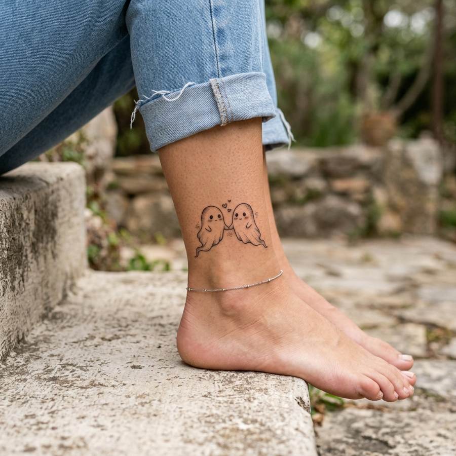 Ghost Besties tattoo idea for women