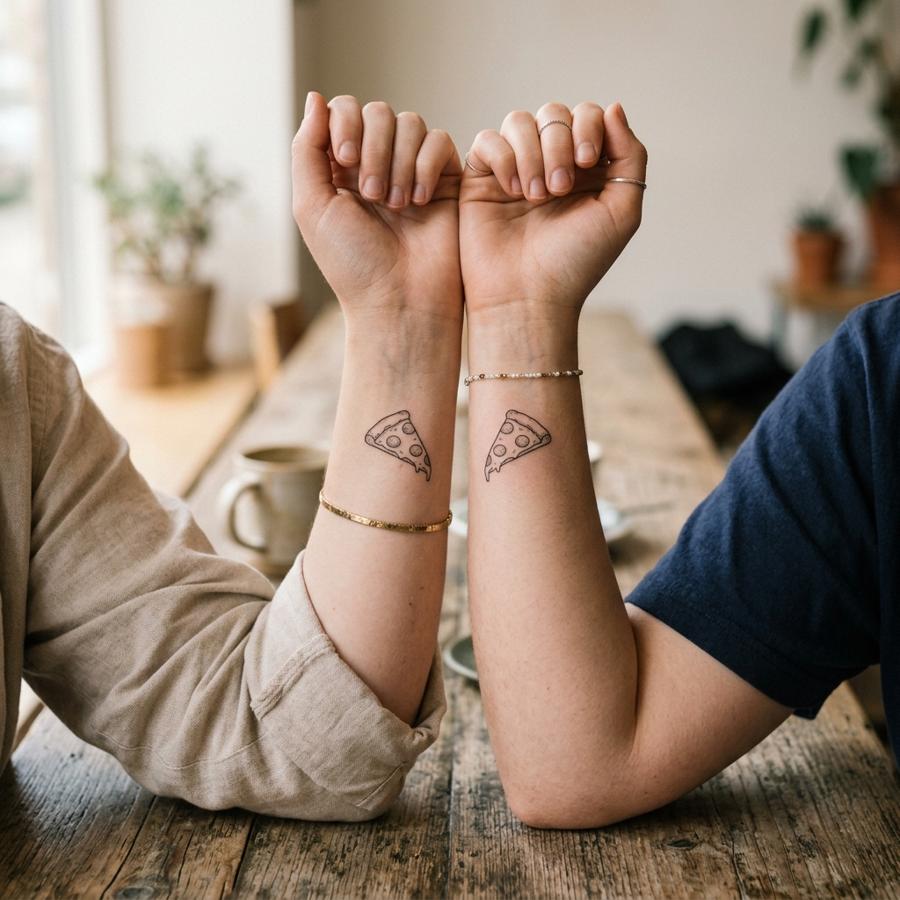 Pizza Partners tattoo idea for women