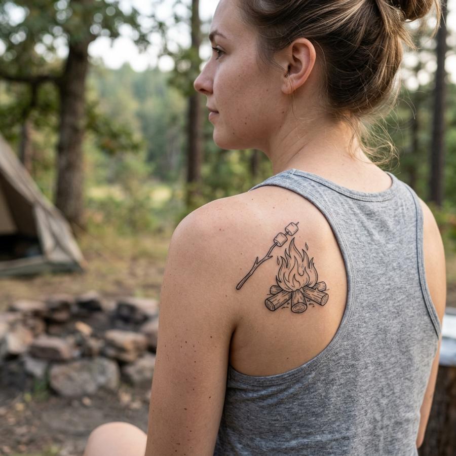 Campfire Duo tattoo idea for women