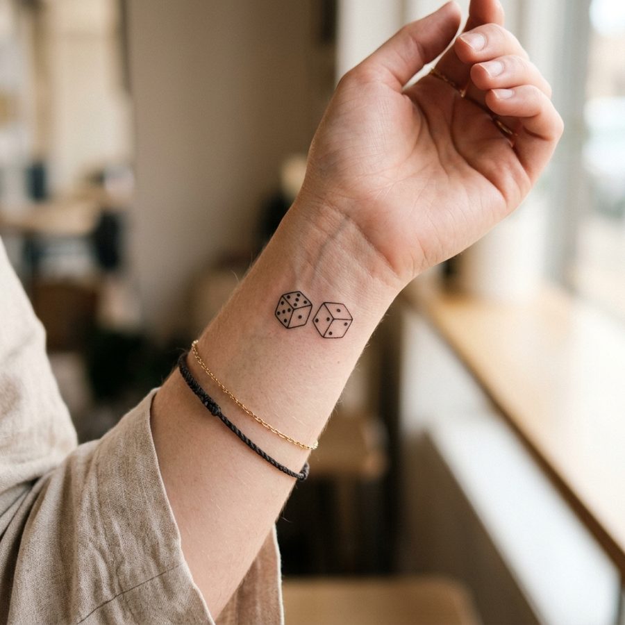 Lucky Dice tattoo idea for women
