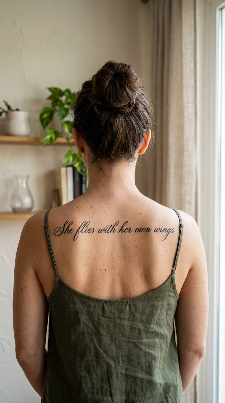 Single Fine Line tattoo idea for women