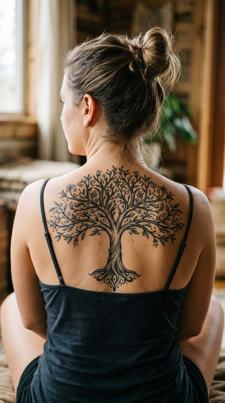 Sun and Moon Pair tattoo idea for women