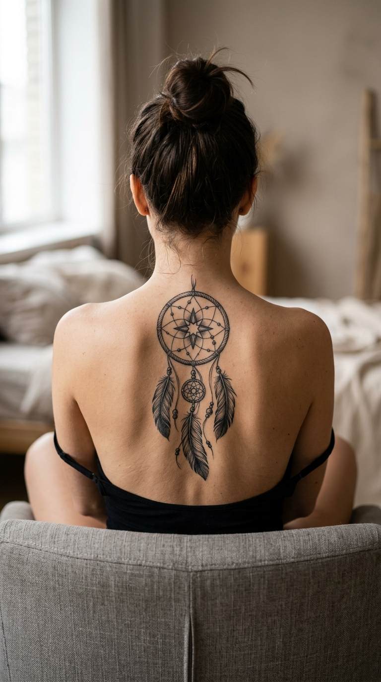 Lotus Mandala Center tattoo idea for women