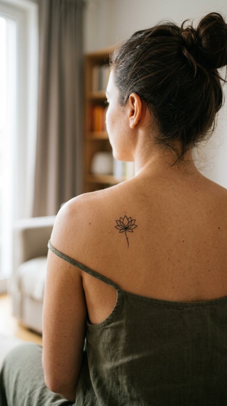 Lace Shoulder Drape tattoo idea for women