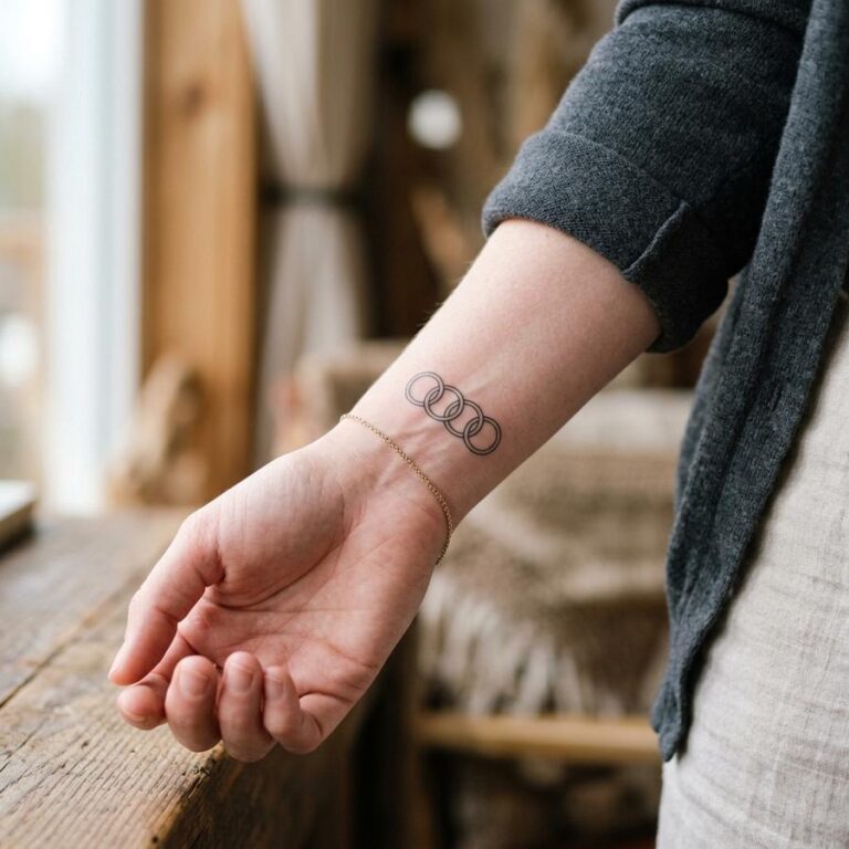 Four Rings tattoo idea for women