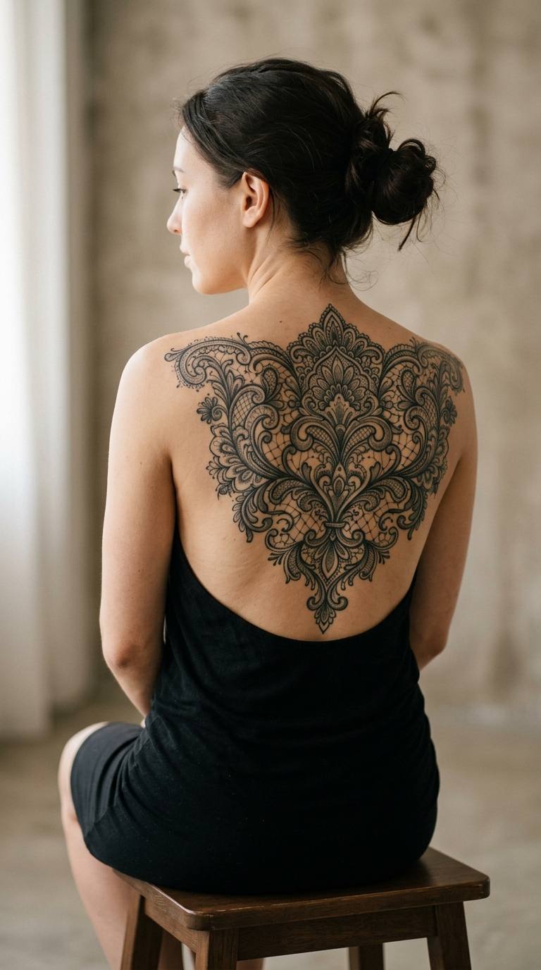 Realistic Shaded Branch tattoo idea for women