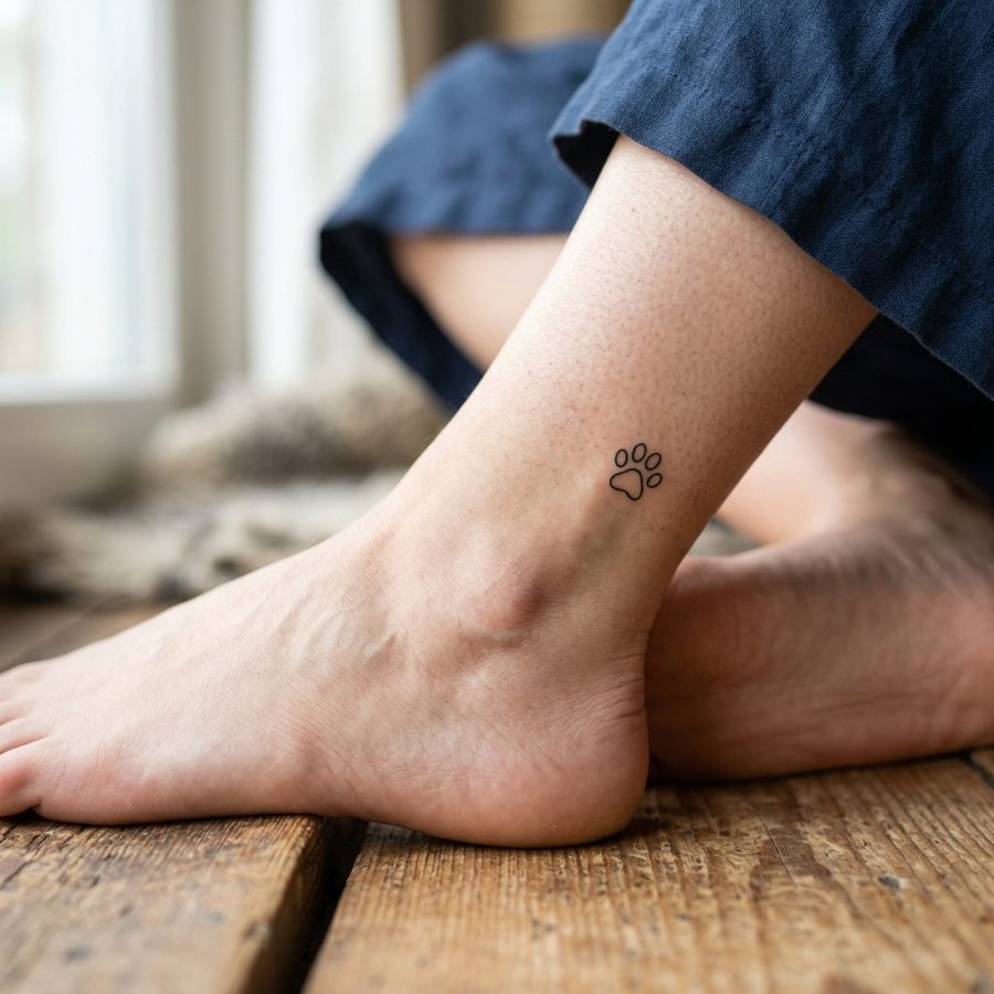 Paw Print Pair tattoo idea for women