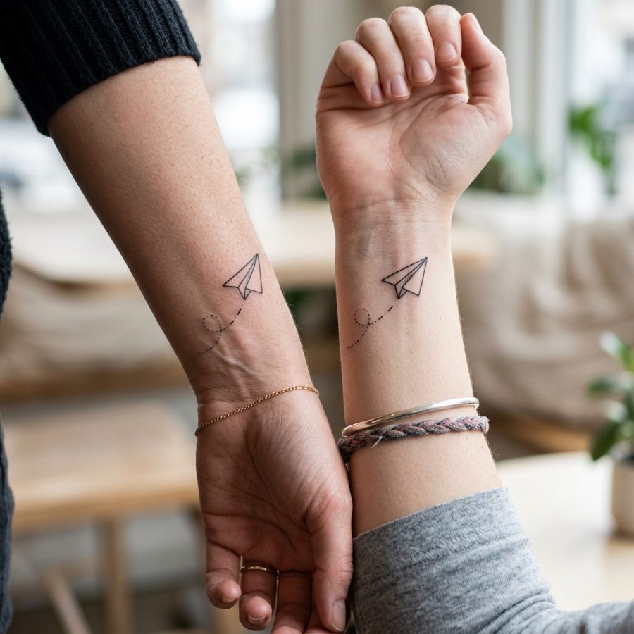 Paper Planes tattoo idea for women
